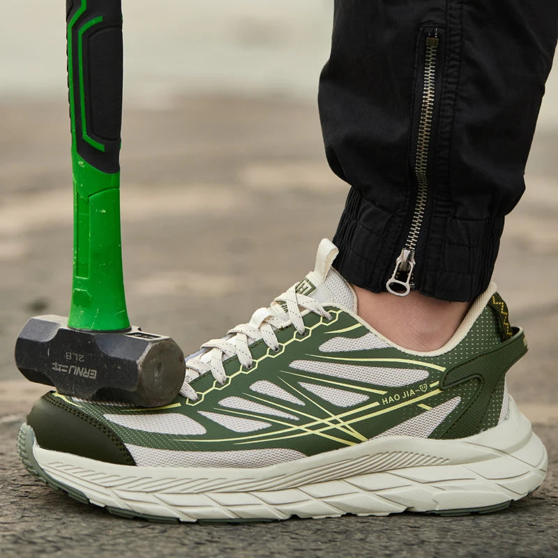 Lightweight Steel toe Shoes Work Sneakers Safety Shoes Men Anti-smash Anti puncture Indestructible shoes Security Breathable