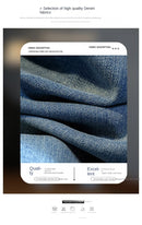 Men's jeans 2025 new spring and summer light luxury men's clothing high-end trendy brand printed versatile slim fit pants