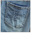 Men's jeans 2025 new spring and summer light luxury men's clothing high-end trendy brand printed versatile slim fit pants